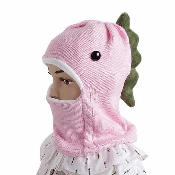 LFEOOST Kids Winter Beanie Hat Scarf Gloves Set Warm Knitted Cap with Pompom Neck Warmer Gaiter Fleece Mittens for Girls Boys Fashion Hats for Kids Clearance