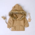 thumbnail image 1 of LFEOOST Newborn Baby Girl Sweater Coats Long Sleeve Knitted Warm Jacket Cardigan Coats Outwear Fall Winter Clothes Brown 100, 1 of 9