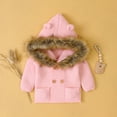 thumbnail image 1 of LFEOOST Newborn Baby Girl Sweater Coats Long Sleeve Knitted Warm Jacket Cardigan Coats Outwear Fall Winter Clothes Pink 90, 1 of 9