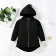 thumbnail image 1 of LFEOOST Spring Fall Spikes Hoodie Sweatshirt Jacket Outfit Zipper Outerwear Clothes for 1-6 Years Baby Toddler Little Boys Girls Black 5Y, 1 of 5