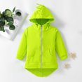 thumbnail image 1 of LFEOOST Spring Fall Spikes Hoodie Sweatshirt Jacket Outfit Zipper Outerwear Clothes for 1-6 Years Baby Toddler Little Boys Girls Green 3Y, 1 of 5