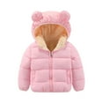 thumbnail image 1 of LFEOOST Toddler Baby Hooded Down Jacket Boys Girls Kids Thicken Warm Winter Coat Outerwear 1-6 Years (Pink, 3 Years), 1 of 4