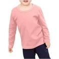 thumbnail image 1 of LFEOOST Toddler Boys Girls Long Sleeve T-Shirts Unisex Kids Cotton Basic Round Neck Top Tee Fall Trendy Clothes Hot Pink 8-9 Years, 1 of 8