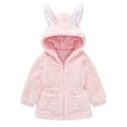 thumbnail image 1 of LFEOOST Toddler Boys Girls Winter Windproof Prints Bear Ears Hooded Coat Jacket 3-8 Year Old Girl Jacket Pink 100, 1 of 8