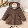 thumbnail image 1 of LFEOOST Toddler Kids Baby Girls Winter Fuzzy Hoodies Fleece Sherpa Long Sleeve Jacket Casual Warm Button Down Cardigan Coat (Brown, 1 Years), 1 of 6