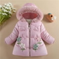 thumbnail image 1 of LFEOOST Winter Coat Toddler Girl Hooded Warm Winter Jacket for Kids Sherpa Lined Thick Puffer Jacket Windproof Outwear Snowsuit (Pink, 9 Months), 1 of 4