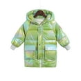 thumbnail image 1 of LFEOOST Winter Jackets for Toddler Baby Girls Boys Fleece Jacket Warm Lined Coats Jackets Hooded Casual Outwear Mint Green 110, 1 of 6