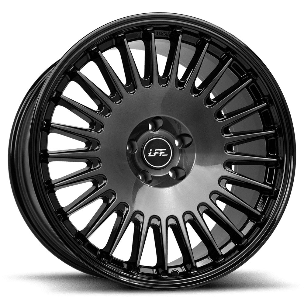 LFF-03 HARTO 20X11 5X114.3 +40 73.1 Brushed F Titanium Black Wheel