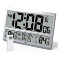 thumbnail image 1 of LFF Atomic Clock, Digital Wall Clock with Indoor & Outdoor Temperature, Date, Time, Alarm Clock. Atomic Wall Clock with Wireless Outdoor Sensor, Jumbo Display Easy to Read, 1 of 7