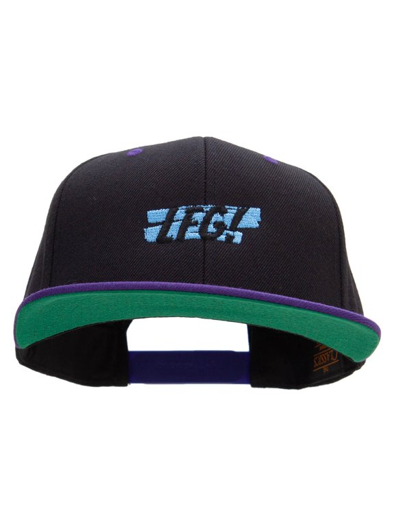 LFG Embroidered Wool Blend 2 Tone Classic Snapback - Black Purple OSFM