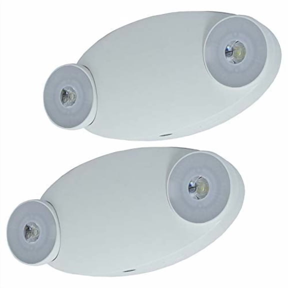 LFI Lights - 2 Pack - UL - - Hardwired LED Emergency Light - Compact - Fire Safety Emergency Light - ELMWx2