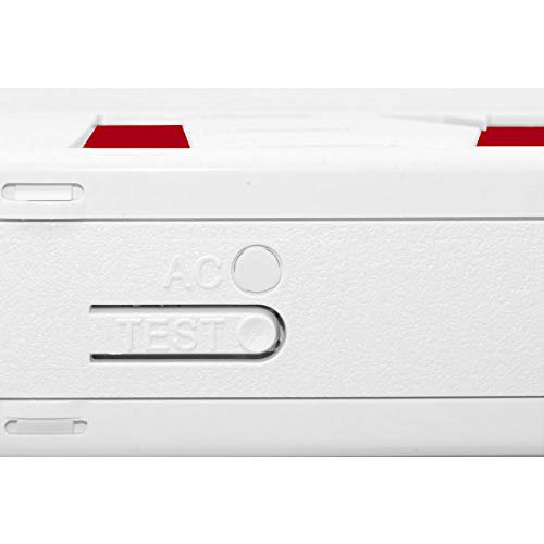 LFI Lights Combo Red Exit Sign with Emergency Lights White Housing