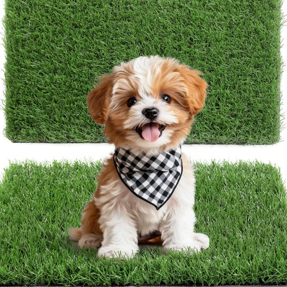 LFL Artificial Grass Turf 3 Feet X 5 Feet, 1.38" Height Indoor/Outdoor Synthetic Fake Grass Rug with Drainage Holes, Perfect Pet Artificial Turf Grass Mat for Garden Lawn Balcony Landscape Decoration