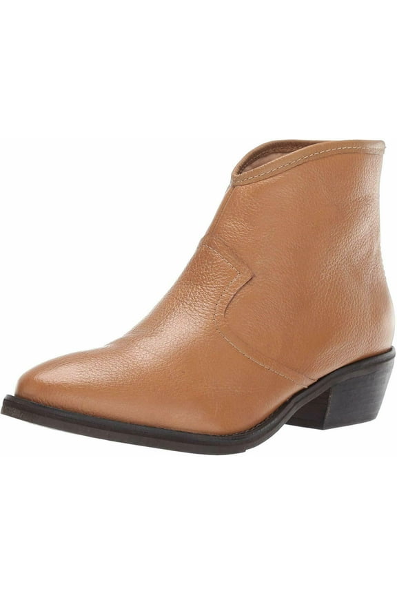 LFL Lust For Life Patron Ankle Boot Tan Leather Pointed Boot Western Booties (Cognac, 8.5)
