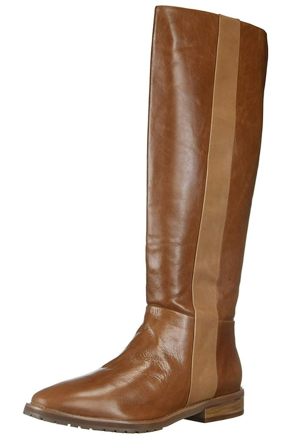 LFL by Lust For Life Mindset Cognac Leather Leather Flat Knee High Riding Boot (Cognac, 6.5)