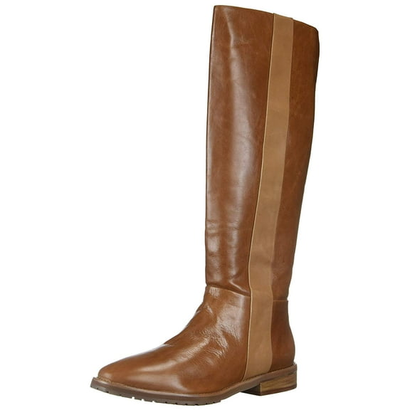 LFL by Lust For Life Mindset Cognac Leather Leather Flat Knee High Riding Boot (Cognac, 6)