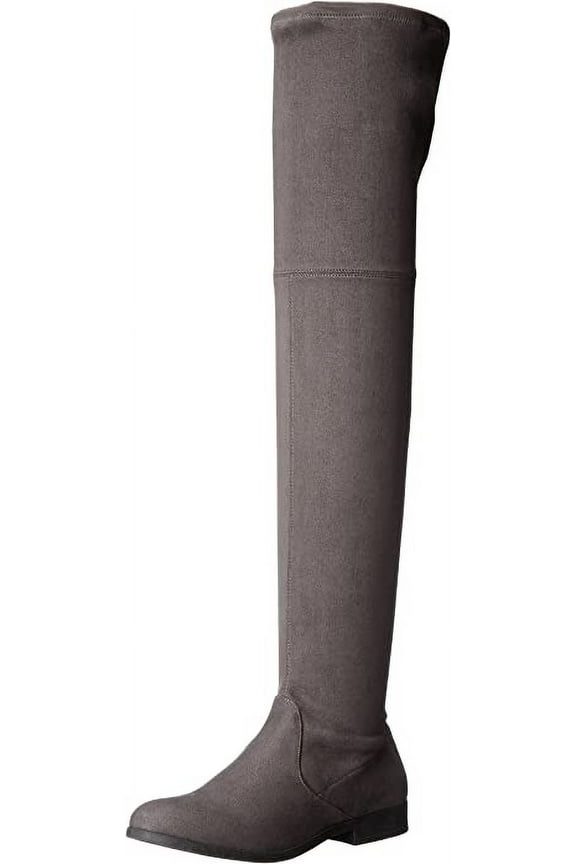 RADIKAL TAUPE Over-the-Knee Thigh High Flat Fitted Boots (6)