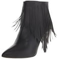 thumbnail image 1 of LFL by Lust For Life Shrine Boot Black Pointed toe Mid Heel Fringe Booties (6), 1 of 1