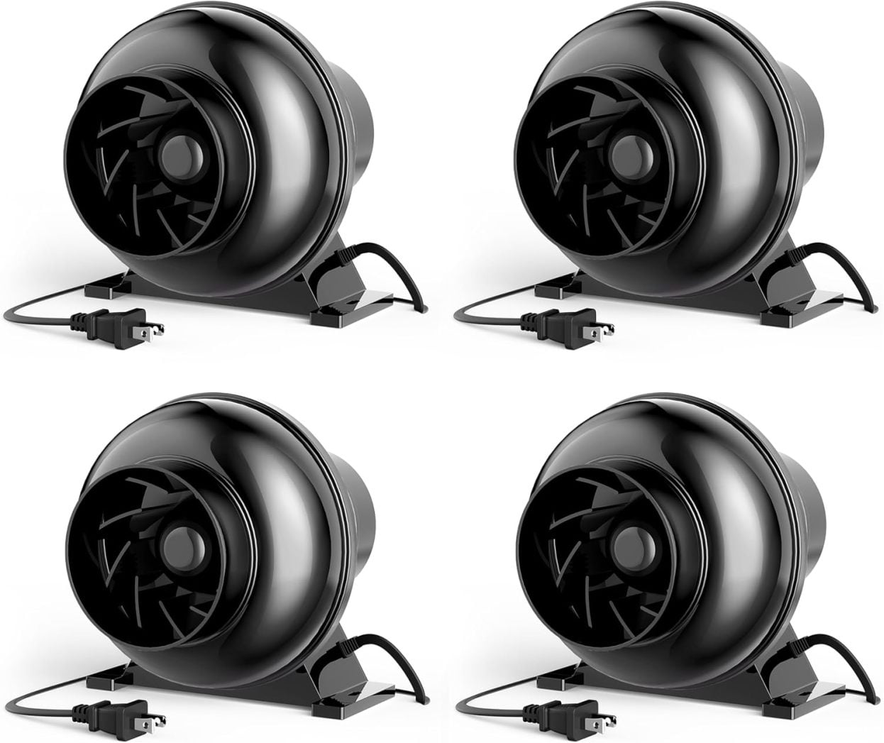 LFLF 4 Inch 195 CFM Inline Duct Exhaust Fan Air Vent Booster