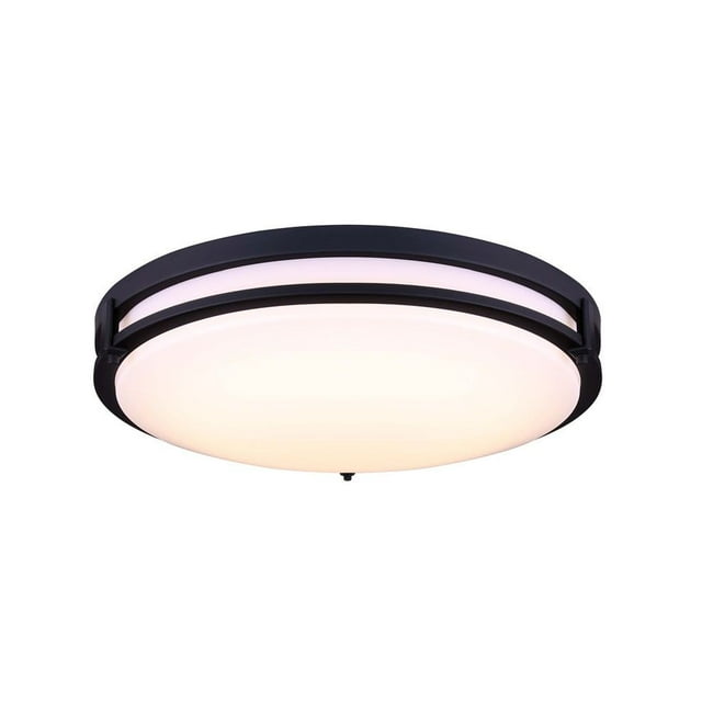 LFM112A19BK-Canarm Inc-Gilda - 32.5W 1 LED Flush Mount-4.25 Inches Tall and 19 Inches Wide