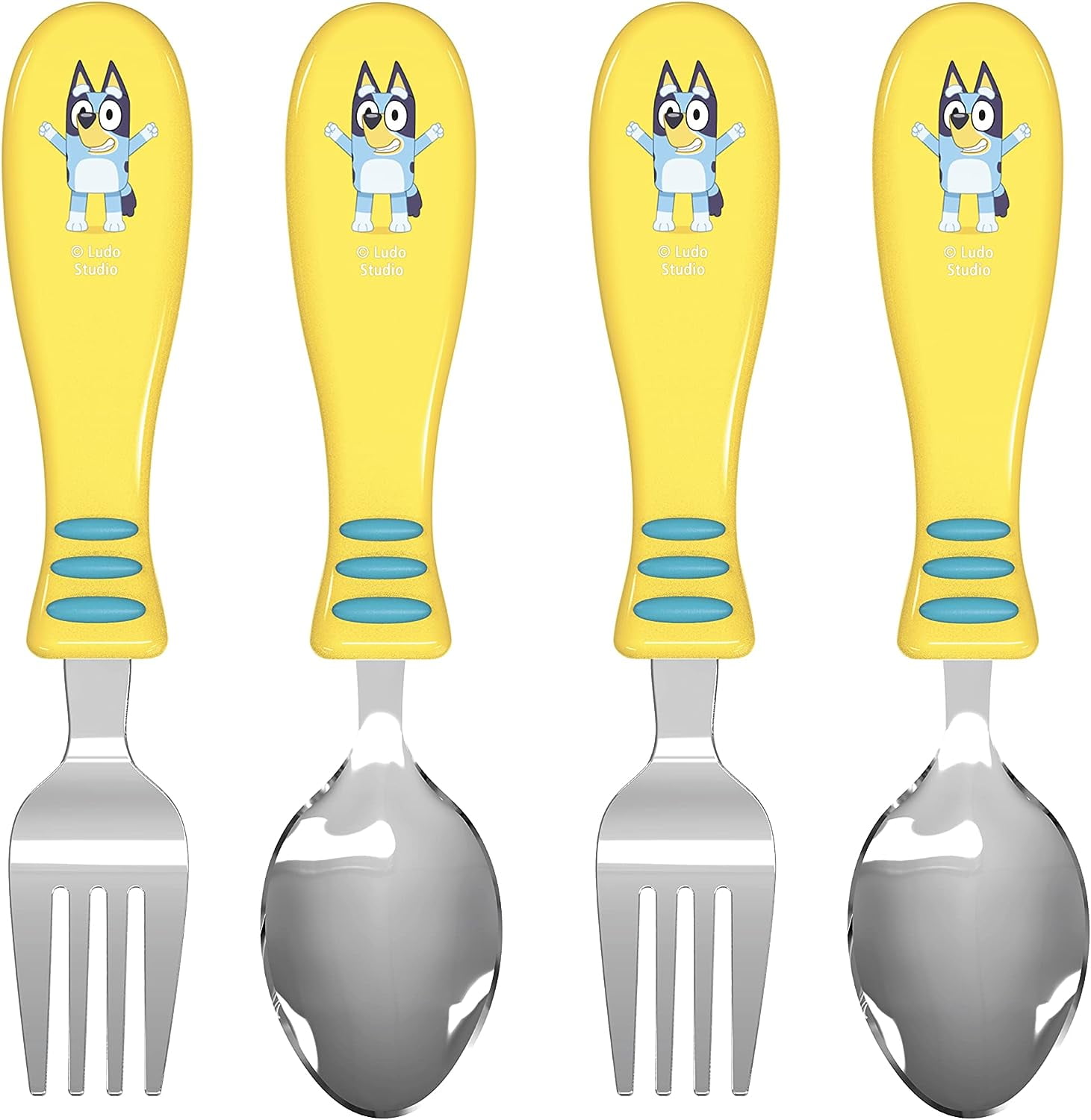 LFOGoods Bluey Kid Flatware Fun Character Art on Both Utensils, Non
