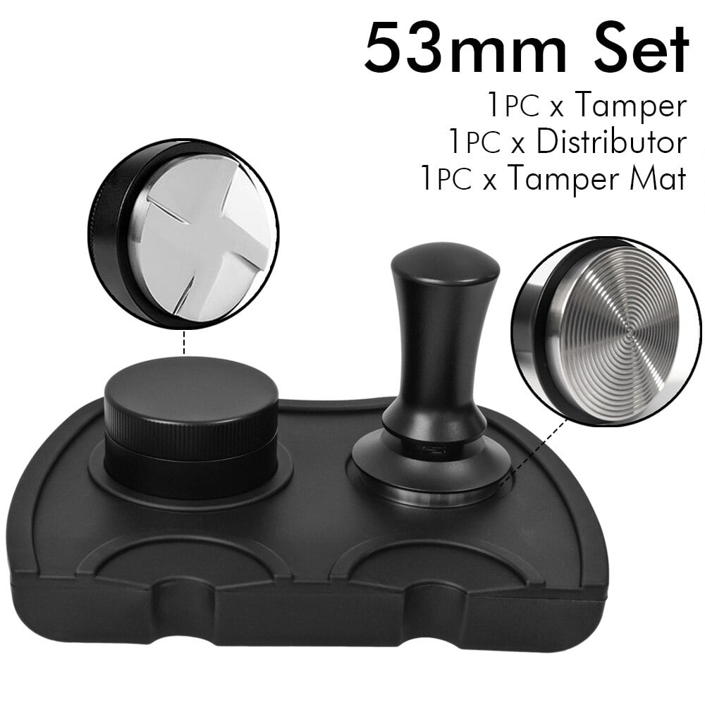 LFOGoods Coffee Tampers Spring Loaded Coffee Tamper Ripple Base Aluminum Self Leveling Espresso