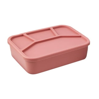 Rectangular Silicone Lunch Box Dividers 3pcs - Bento Box Divider 4x2x1.5  - Bento Box Accessories Cupcake Baking Cups - Blue-magenta Coral-pink