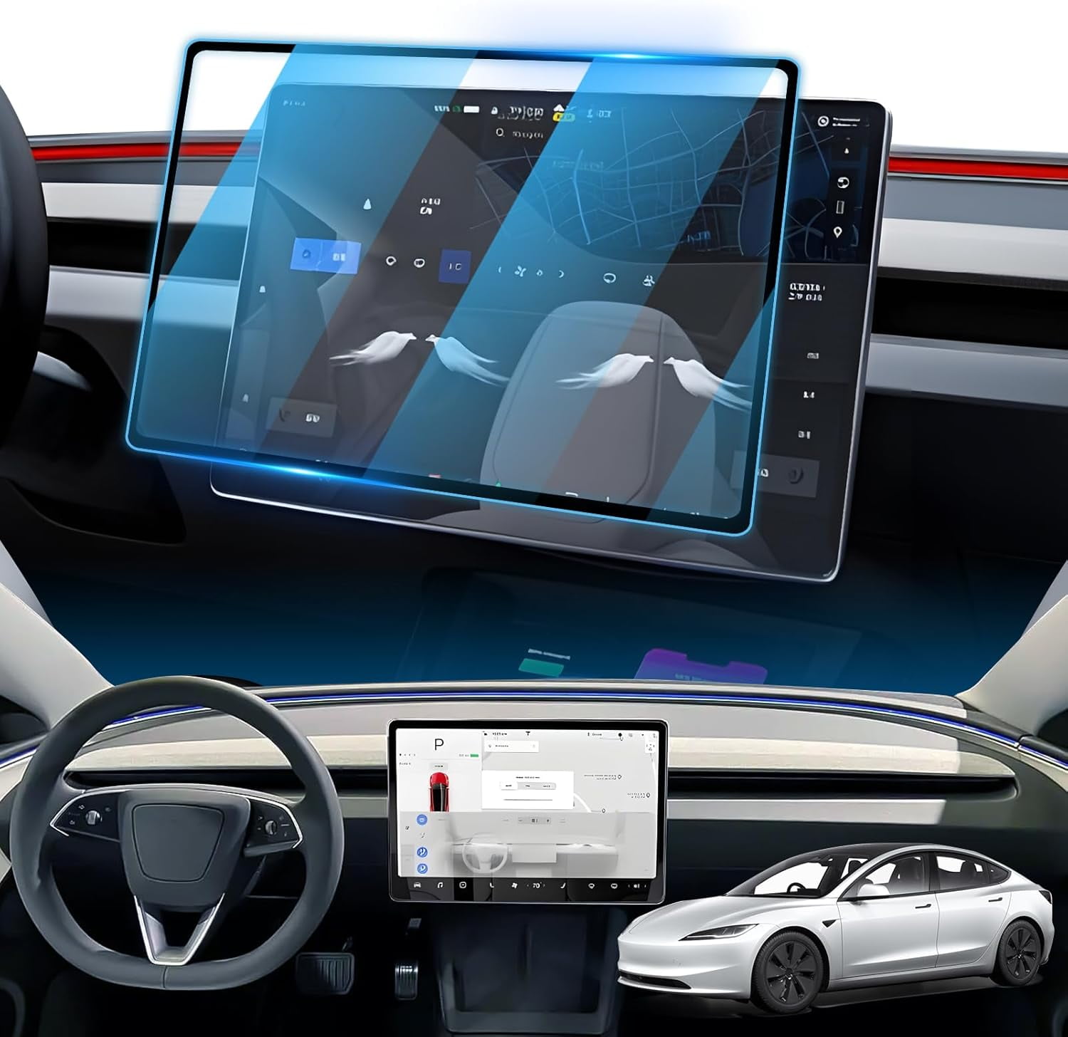 LFOTPP Frontgrill Netzabdeckung Für Tesla Model Y Juniper 2025-2027 | ABS Kühlergitter Schutz