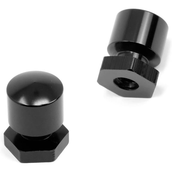 LFPartS 2 PCS Mustang Super Solo Seat Vintage Nuts 78032 (Black)