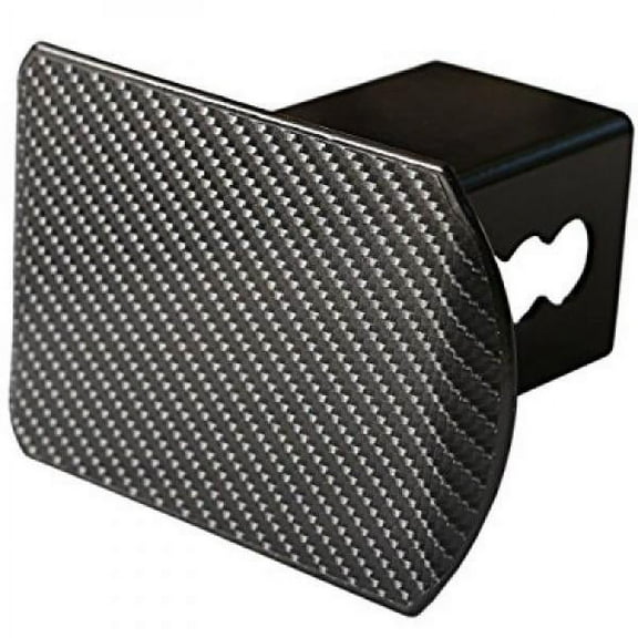 LFPartS Black Carbon Fiber look Trailer Metal Hitch Cover Fits 2" Receivers New