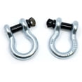 thumbnail image 1 of LFPartS D-Ring Shackles Set 3/4" Powder Coat Heavy Duty for Vehicle Recovery Towing Jeeps, Trucks, Atvs, Boats - 2 pcs (3/4" Shackles Silver), 1 of 3