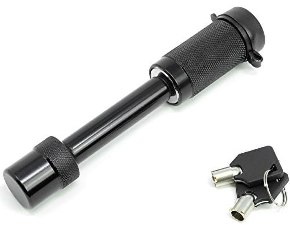 LFPartS Heavy Duty Locking 5/8 Inch Hitch Pin, 15000 lb, 5 in Length, 16 mm Diameter, Black, Class III