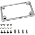 thumbnail image 1 of LFPartS Motorcycle Slim Style Polished Stainless Steel License Plate Frame, 1 of 3