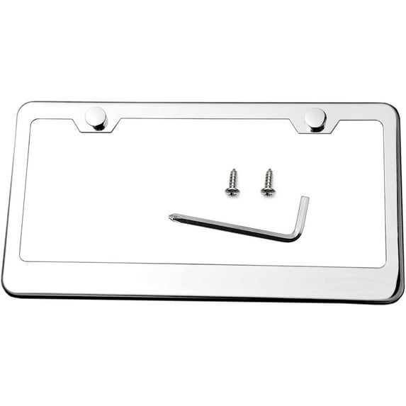 LFPartS Stainless Steel License Plate Frame (Chrome)