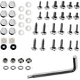 thumbnail image 1 of LFPartS Stainless Steel Rust Resistant License Plate Frame Security Anti-Theft Locking Screws Fasteners Ultimate Kit Domestic Import (Chrome Screw Caps), 1 of 3