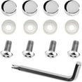 thumbnail image 1 of LFPartS Stainless Steel Rust Resistant License Plate Frame Security Anti-Theft Screws Fasteners (M6x12mm Machine Type, Chrome Caps), 1 of 3