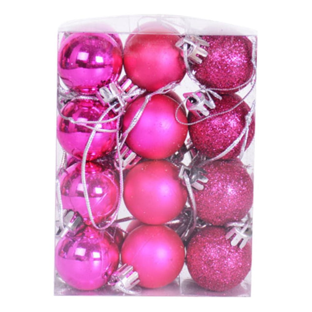 LFhope 24Pcs Mini Christmas Tree Ball Bauble Hanging Xmas Party ...