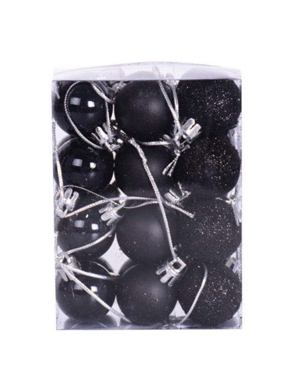 24Pcs Mini Christmas Tree Ball Bauble Hanging Xmas Party Ornament Christmas Ball Ornaments Christmas Decoration(Size:1.2")