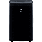 LG 10,000 BTU (DOE) / 14,000 BTU (ASHRAE) Smart Portable Air Conditioner with Supplemental Heat, Cools 450 Sq. Ft., Smartphone & Voice Control works with LG ThinQ, Amazon Alexa and Hey Google, 115V