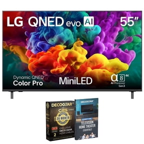 LG 100" Class QNED evo AI Mini LED 4K Smart TV (2026 Model) Bundle with Television Home Theater Beginner's Guide + Deco Gear CPS Exclusive 26 Month Extended Protection + 2x 6FT 4K HDMI 2.0 Cable