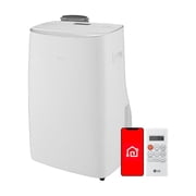 LG 115V Dual Inverter Portable Air Conditioner with Wi-Fi Control in White for Rooms up to 450 Sq. Ft., LP1419IVSM