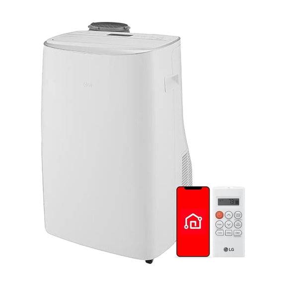 LG 115V Dual Inverter Portable Air Conditioner with Wi-Fi Control in White for Rooms up to 450 Sq. Ft., LP1419IVSM