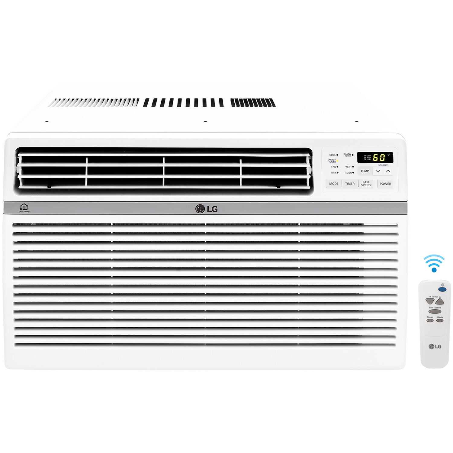 LG 12,000 BTU White Smart Window Air Conditioner with Wi-Fi and Remote