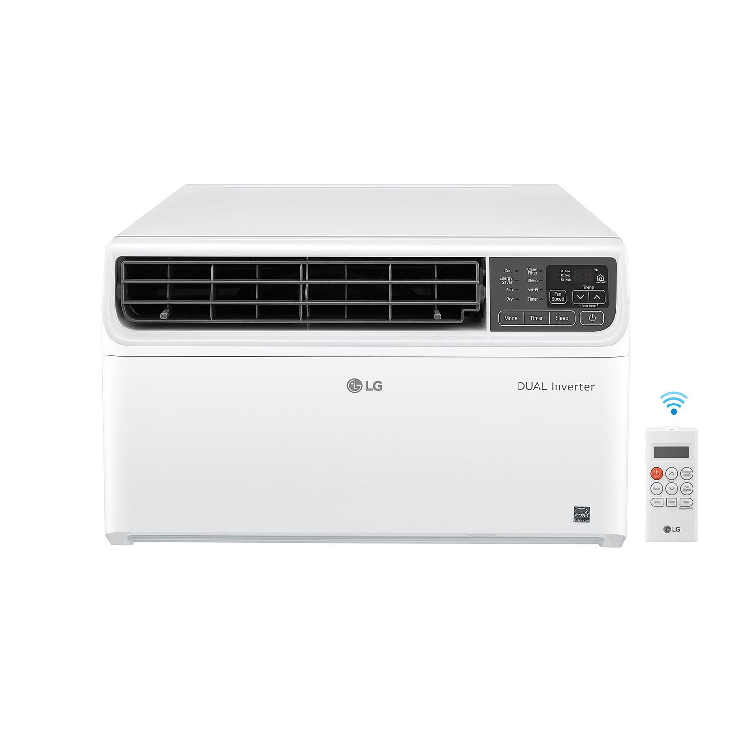 LG 12,000 BTU High Efficiency Dual Inverter Window Air Conditioner with Wi-Fi and LCD Remote, 115V, LW1224IVSM