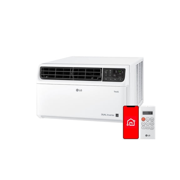 LG 12,000 BTU High Efficiency Dual Inverter Window Air Conditioner with Wi-Fi and LCD Remote, 115V, LW1224IVSM