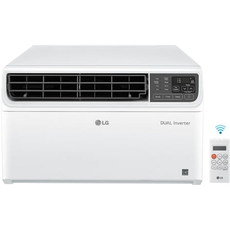 LG 12,000 BTU 550 Sq ft High Efficiency Dual Inverter Window Air Conditioner with Wi-Fi, LW1224IVSM