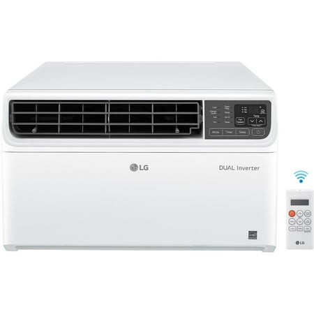 LG - 12,000 BTU High Efficiency Dual Inverter Window Air Conditioner with Wi-Fi and LCD Remote, 115V - White