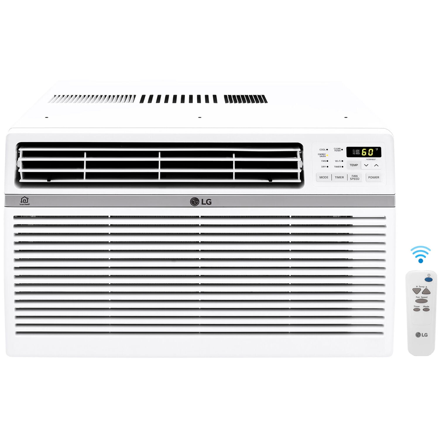 LG 12,000 BTU White Smart Window Air Conditioner with Remote