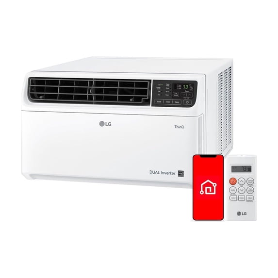 LG 14,000 BTU DUAL INVERTER SMART WI-FI ENABLED WINDOW AC LW1522IVSM - WHITE