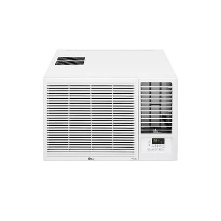 LG - 1,000 Sq. Ft. 18,000 BTU Smart Window Air Conditioner with 12,000 BTU Heater - White